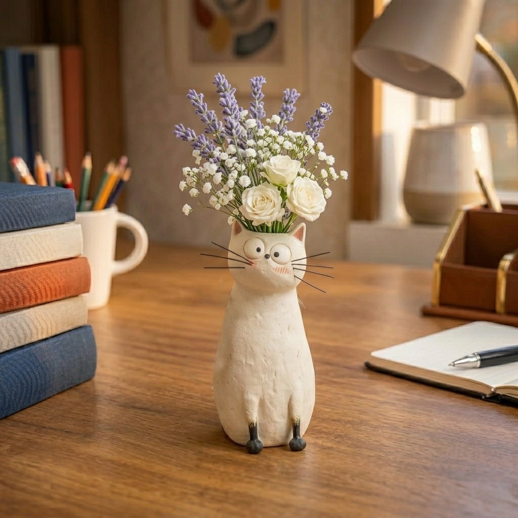 😻😻LAST DAY49% OFF -🔥 Handcrafted Quirky Cat Vase