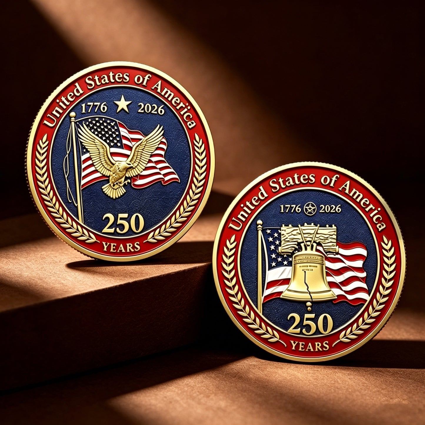 đĽLAST DAY 50% OFFâ¨9PCS USA 250th Anniversary Commemorative Coin Gift Set