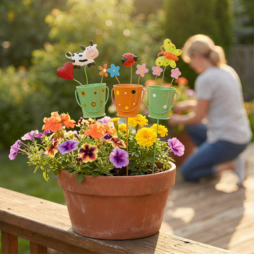 🔥Last Day 49% OFF-🌱🌱Set of 3 Metal Flower Pot Garden Stakes