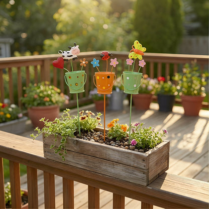 🔥Last Day 49% OFF-🌱🌱Set of 3 Metal Flower Pot Garden Stakes