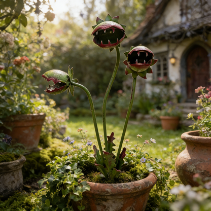 🪴🪴Whimsical Metal Carnivorous Plant Garden Stake
