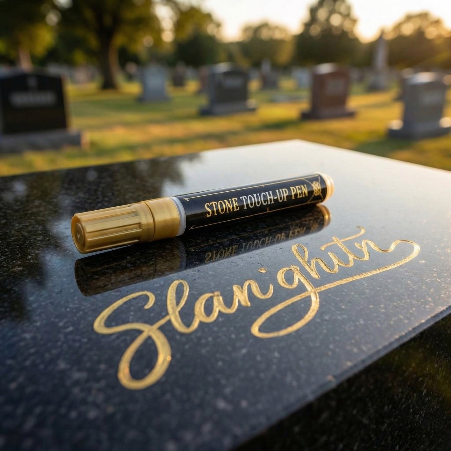 🖋️🖋️Golden Tombstone Marker Pen for Restoring Faded Grave Inscriptions