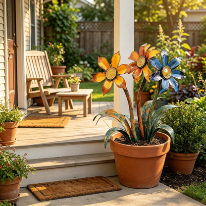🌼🌼2026 Mother's Day Gifts 50% Off--💖🎁Handcrafted Rustic Metal Flower Garden Stakes