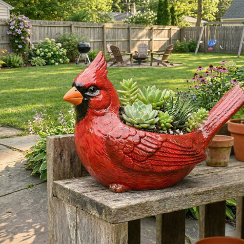 🐦🐦2026 Mother's Day Gifts 50% Off--💖🎁Cardinal Bird Succulent Planter