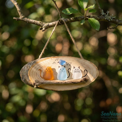 😻😻  Super Cute Sea Glass Cat Wall Hanging 💕✨🐾