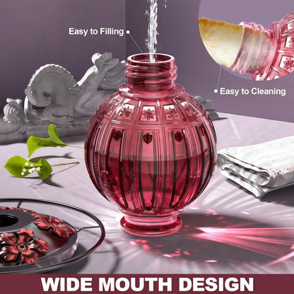 🌺 Vibrant Glass Hummingbird Feeder - 26oz Leakproof Bird Waterer with 5 Perch Stations  🐦