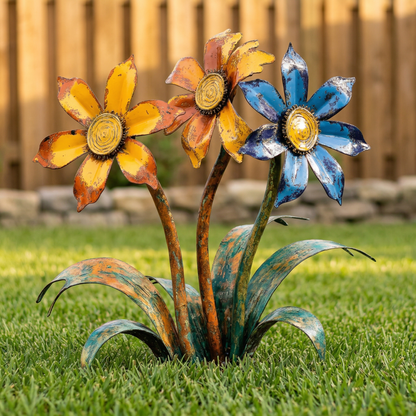 🌼🌼2026 Mother's Day Gifts 50% Off--💖🎁Handcrafted Rustic Metal Flower Garden Stakes