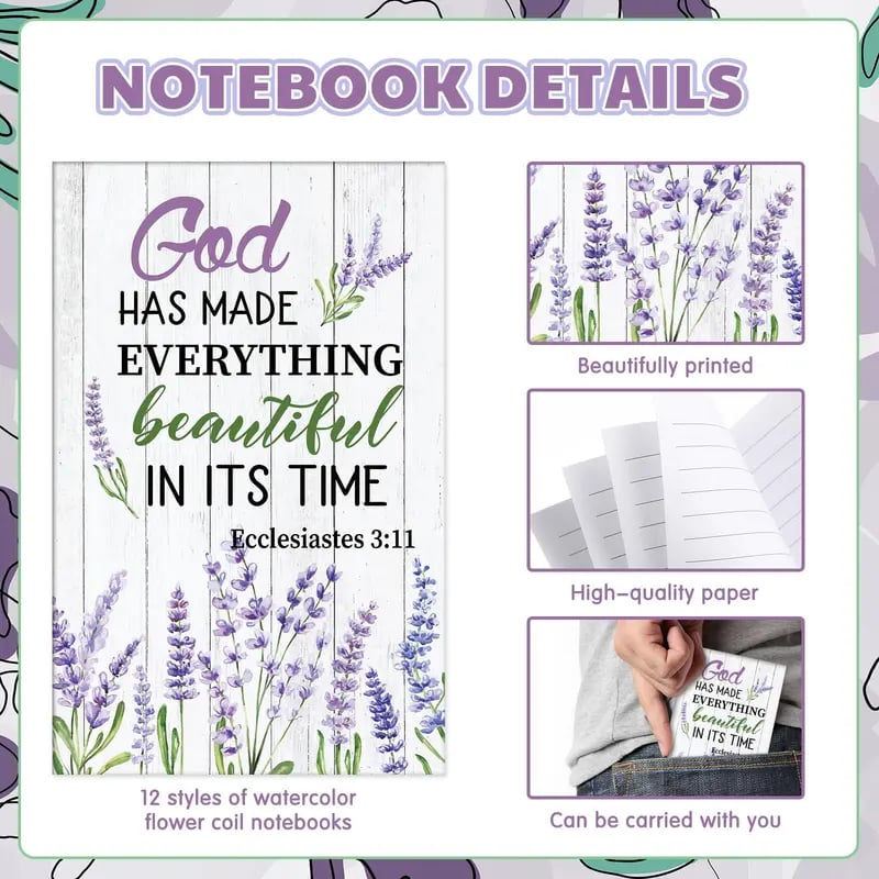 ✝️Christian Gift Set: Magnetic Cross Bookmark, Motivational Pens & Bible Verse Notebooks – Inspire Your Faith Journey🌸