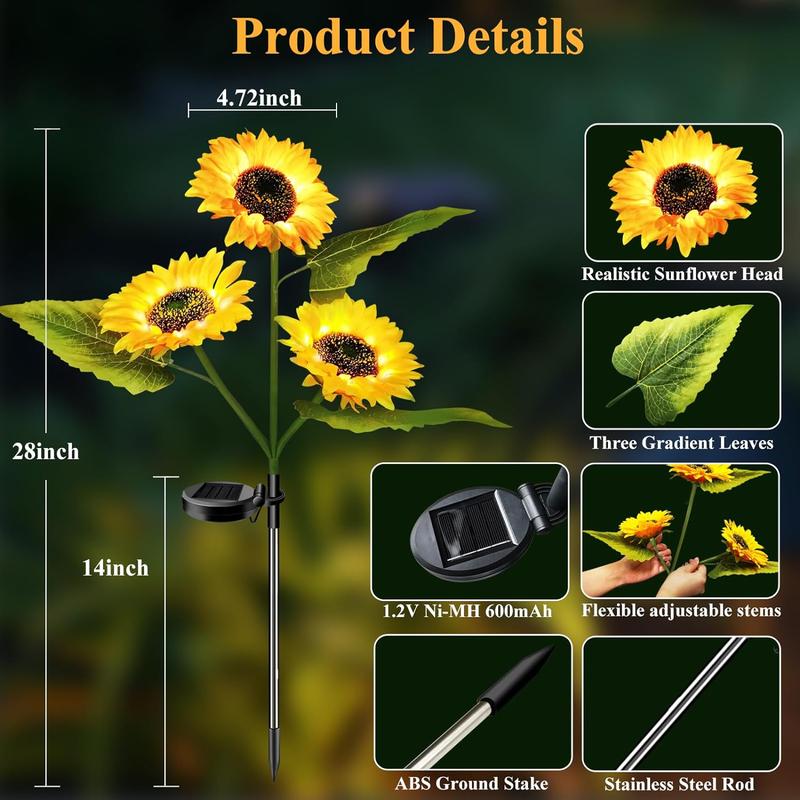 🌻Mother's Day Sale 59% OFF- 🌞Solar LED Sunflower Garden Lights-29.6inch/74cm