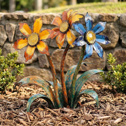 🌼🌼2026 Mother's Day Gifts 50% Off--💖🎁Handcrafted Rustic Metal Flower Garden Stakes
