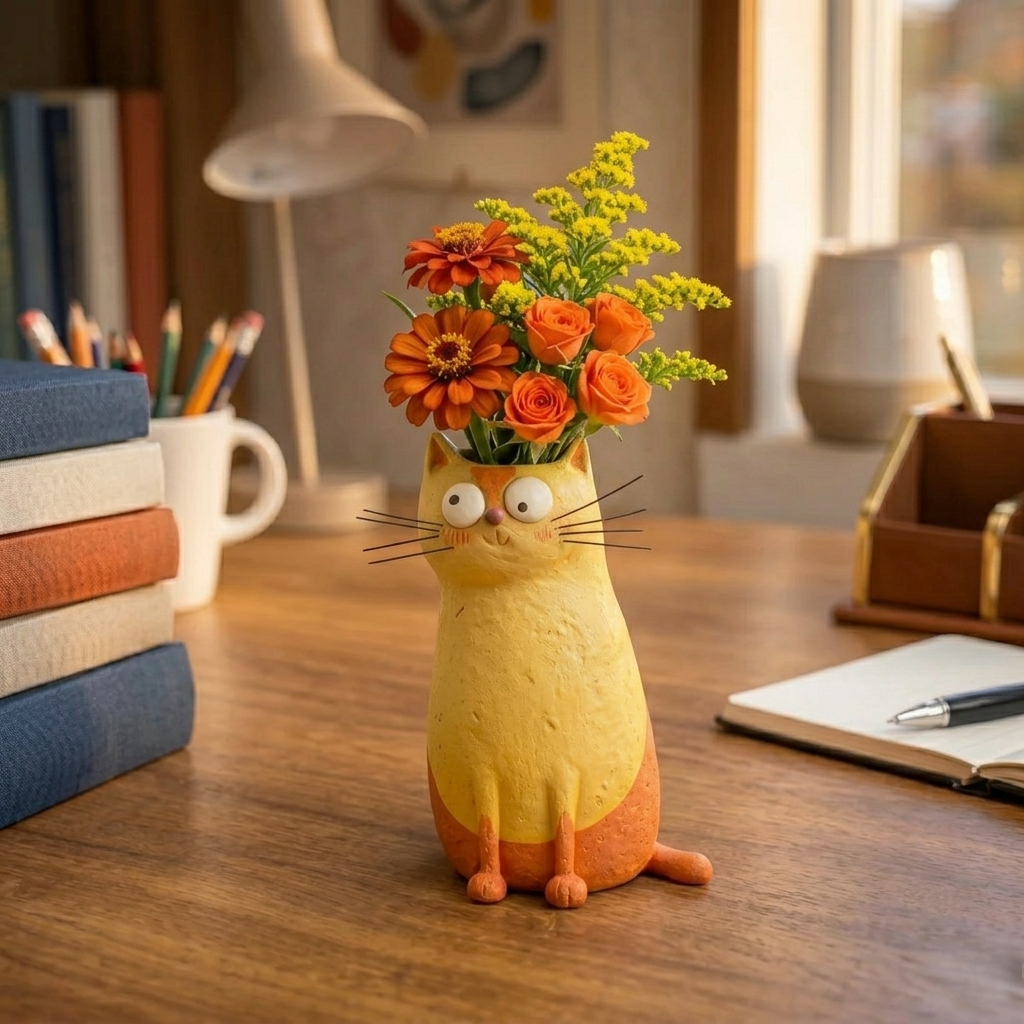 😻😻LAST DAY49% OFF -🔥 Handcrafted Quirky Cat Vase