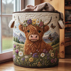 🌱🐂Highland Cow Garden Charm Storage Basket