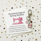 Emotional Support Sewing Machine Keychain