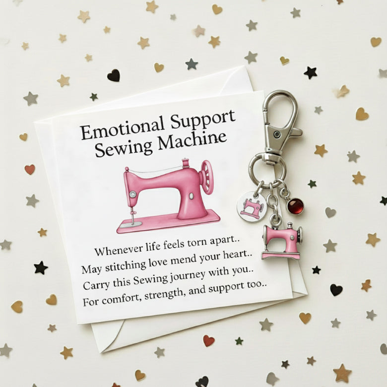 Emotional Support Sewing Machine Keychain