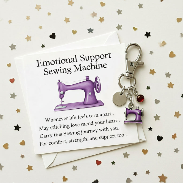 Emotional Support Sewing Machine Keychain