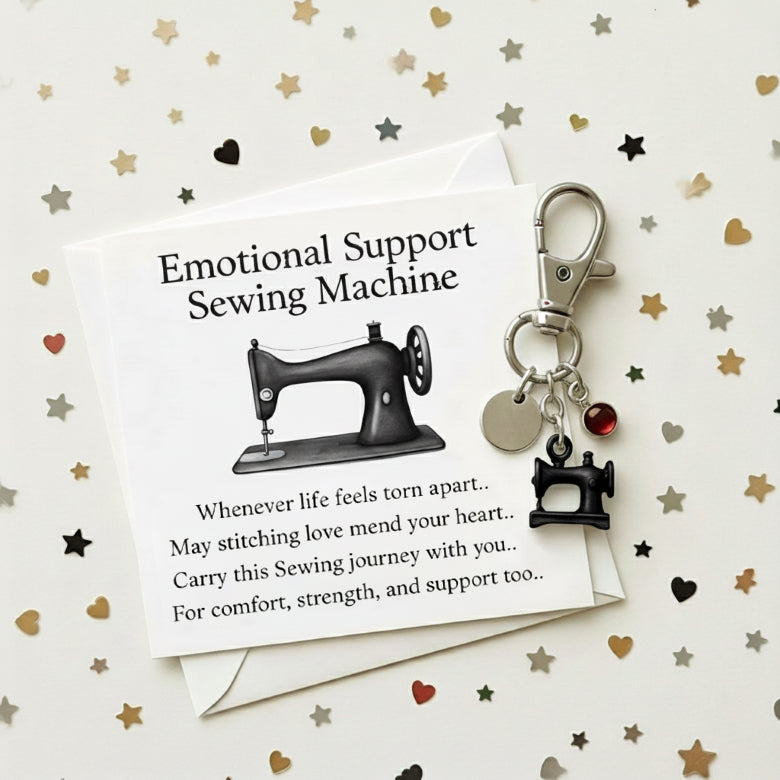 Emotional Support Sewing Machine Keychain