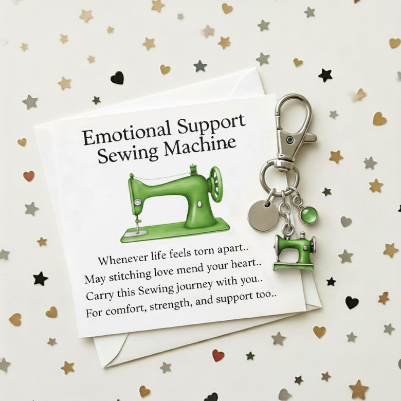 Emotional Support Sewing Machine Keychain
