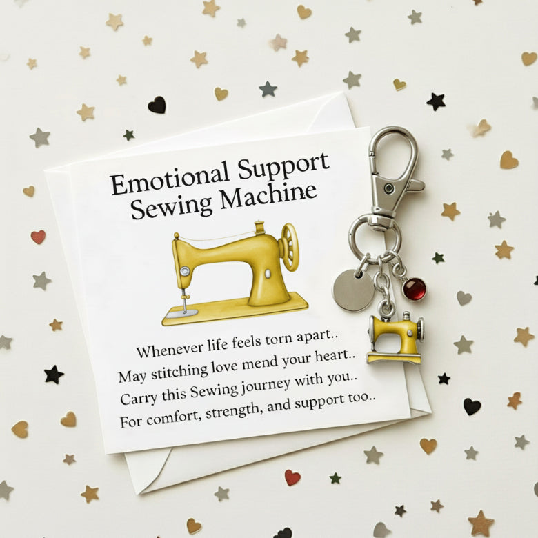 Emotional Support Sewing Machine Keychain