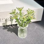 🌸🌸2026 Mother's Day Gifts 50% Off--🎁Mini Glass Flower Ornament Crafts Artificial Flower Floral Figurine