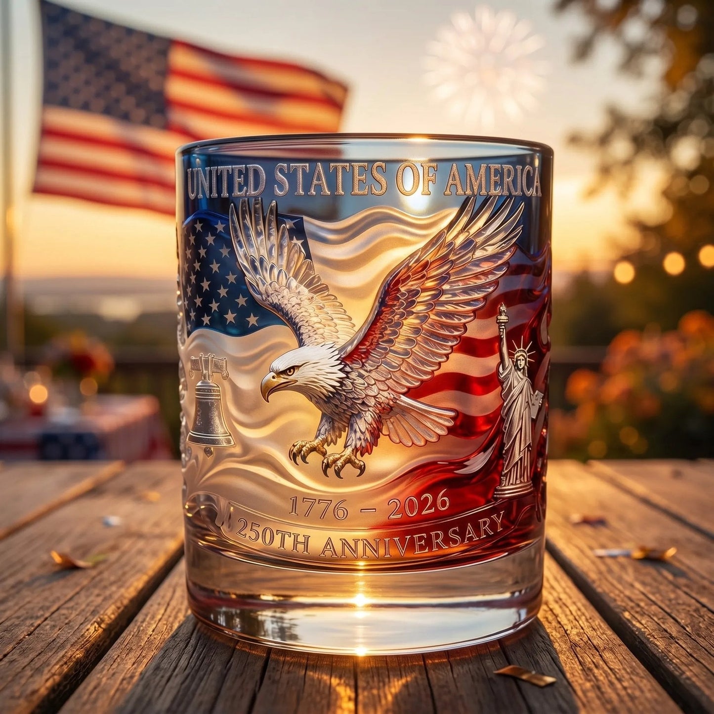 ❤️❤️Limited Edition 2026 USA 250th Anniversary Commemorative Glass – 1776-2026 Heritage Edition