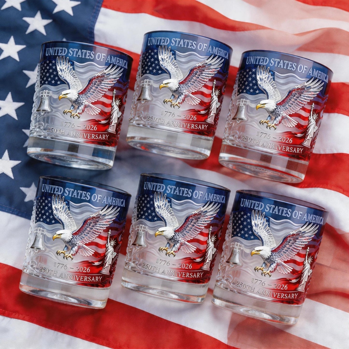 ❤️❤️Limited Edition 2026 USA 250th Anniversary Commemorative Glass – 1776-2026 Heritage Edition