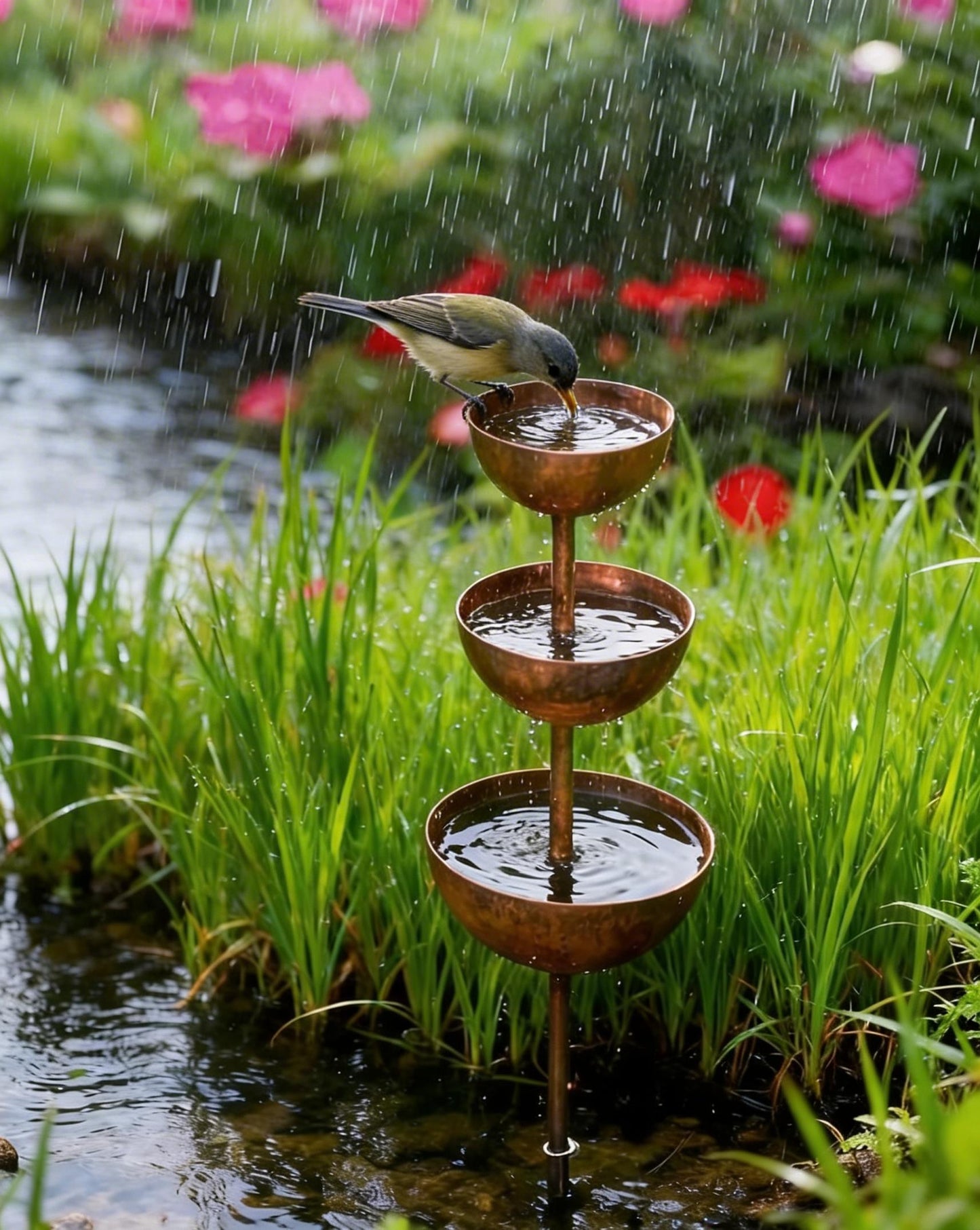🎁2026 Mother's Day Gifts 50% Off--🌧️ Rain Catcher - Plant Support🐦 Metal Garden Ornament