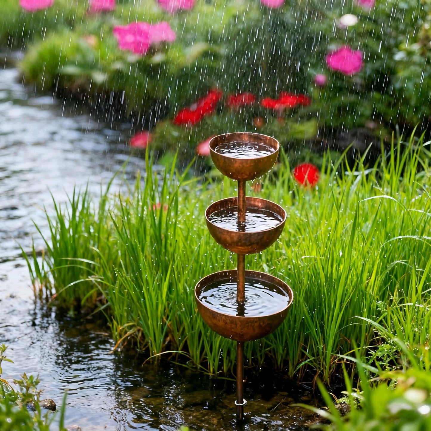 🎁2026 Mother's Day Gifts 50% Off--🌧️ Rain Catcher - Plant Support🐦 Metal Garden Ornament