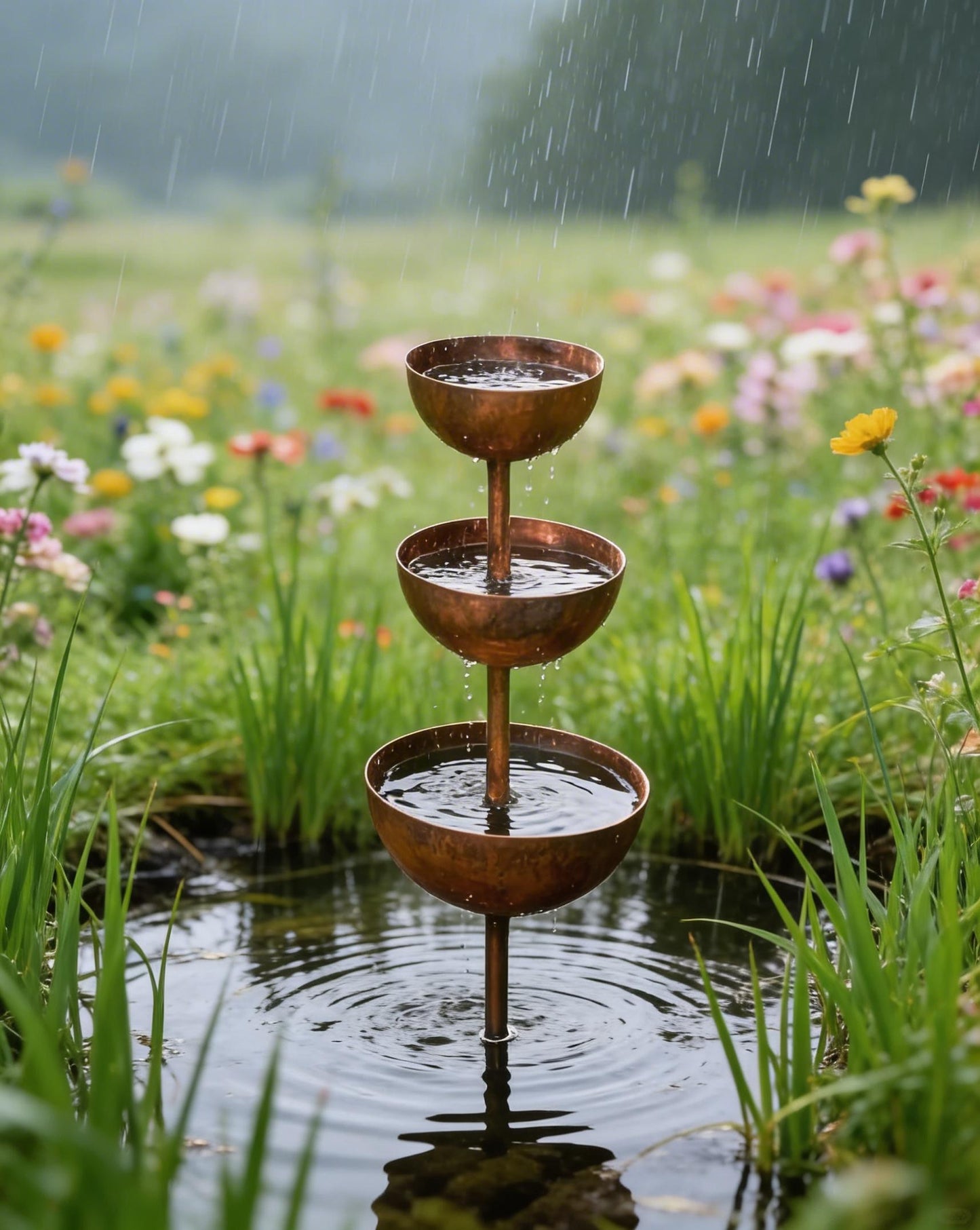 🎁2026 Mother's Day Gifts 50% Off--🌧️ Rain Catcher - Plant Support🐦 Metal Garden Ornament