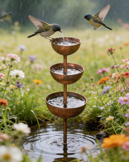🎁2026 Mother's Day Gifts 50% Off--🌧️ Rain Catcher - Plant Support🐦 Metal Garden Ornament