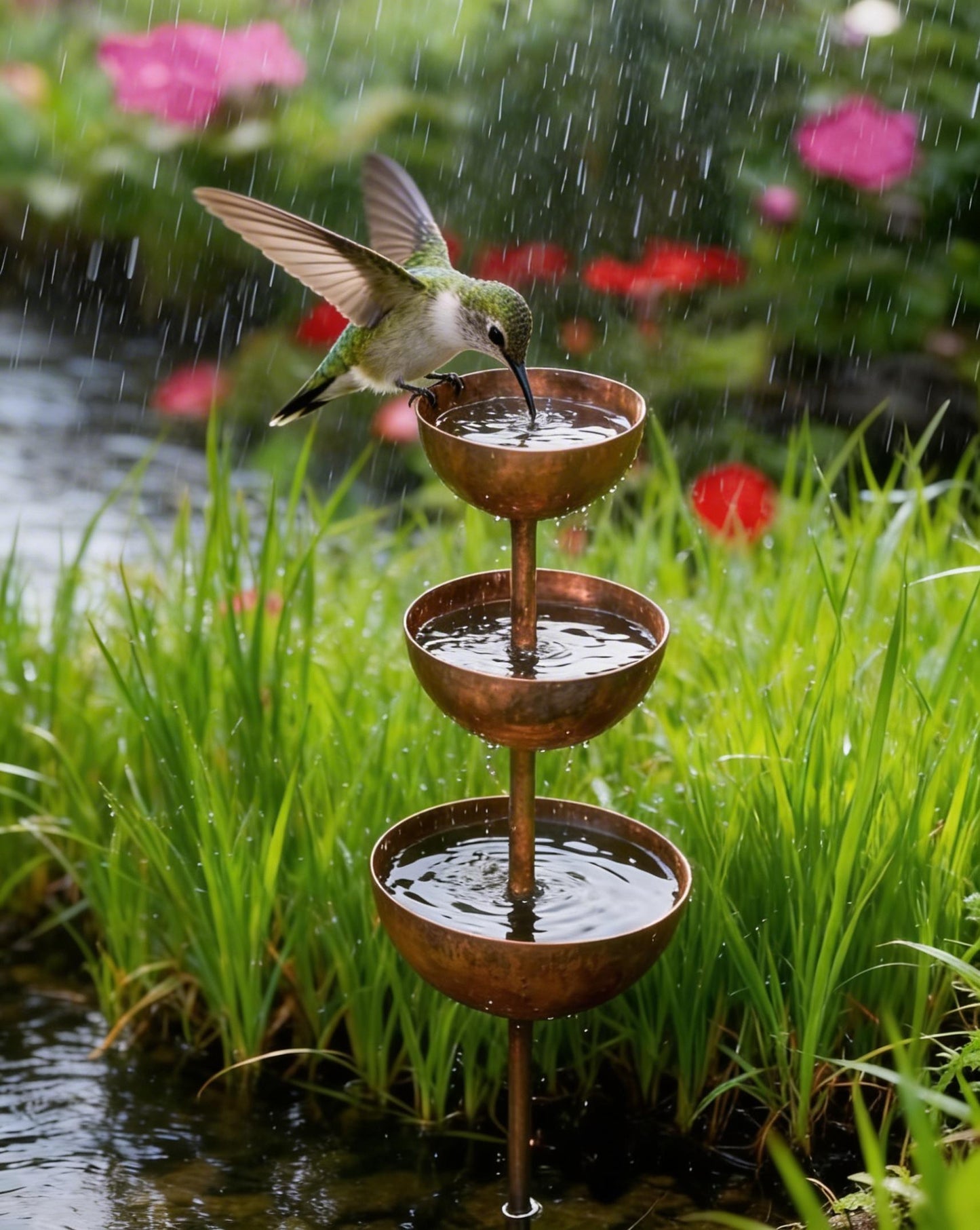 🎁2026 Mother's Day Gifts 50% Off--🌧️ Rain Catcher - Plant Support🐦 Metal Garden Ornament