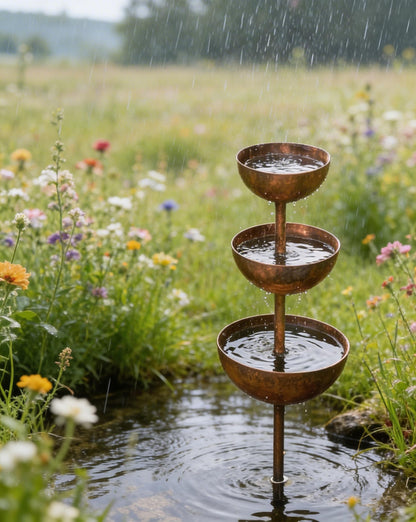 🎁2026 Mother's Day Gifts 50% Off--🌧️ Rain Catcher - Plant Support🐦 Metal Garden Ornament