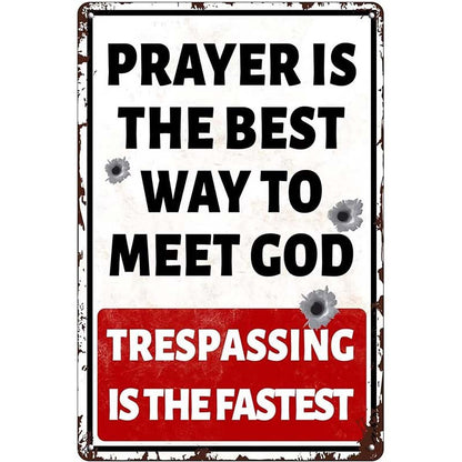 🔥Metal No Trespassing Signs Private Property Funny
