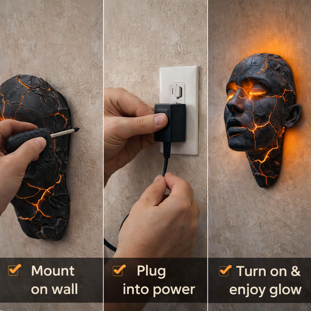 Volcanic Cracked Soul Wall Lamp