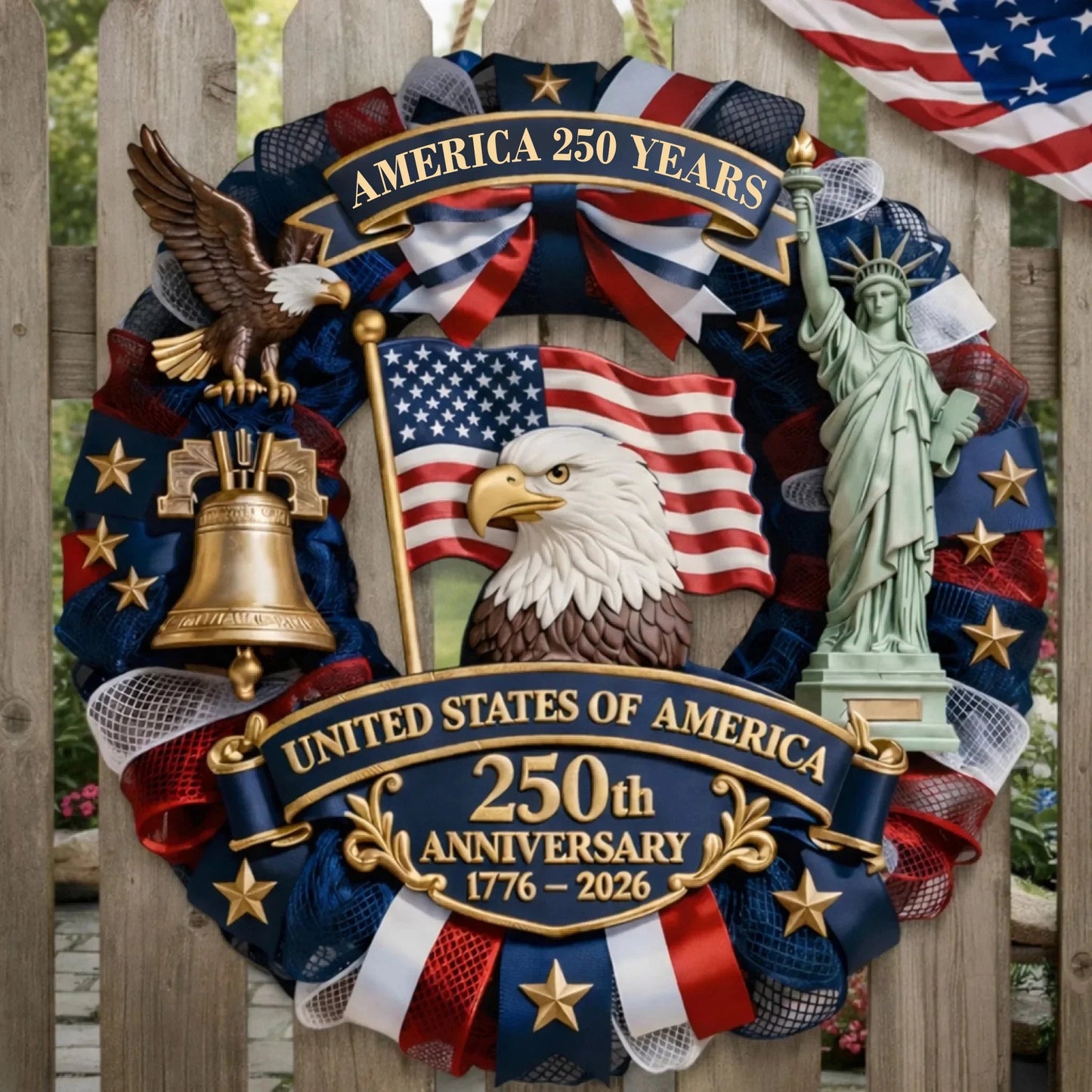 Honor 250 Years Of American Sacrifice And Freedom—Glosritystore Brave Wings Wreath For Your Door