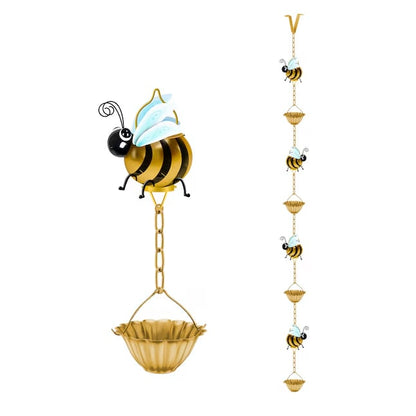 🐝🐝Whimsical Bee Rain Chain— Transforming Rainy Days into a Garden Spectacle