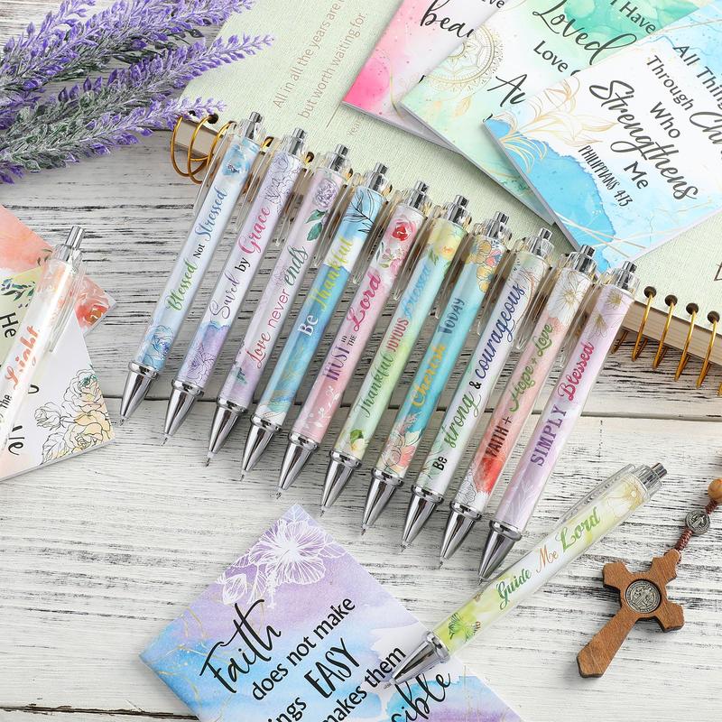 ✝️Christian Gift Set: Magnetic Cross Bookmark, Motivational Pens & Bible Verse Notebooks – Inspire Your Faith Journey🌸