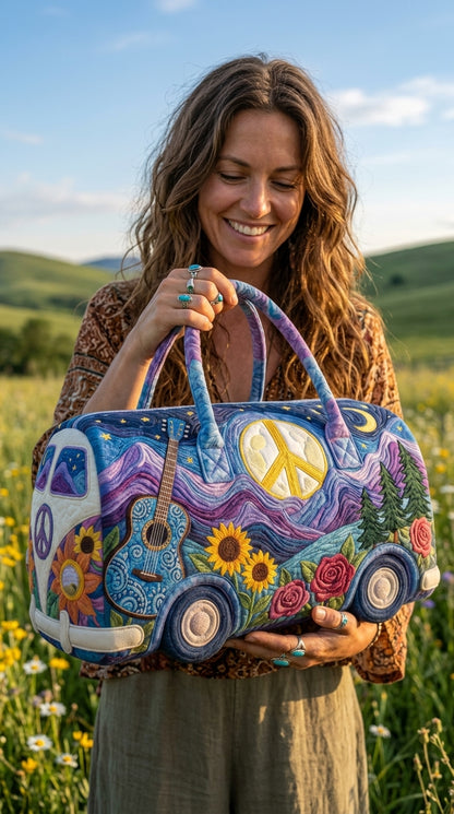 🔥Hot Sale 50% OFF✨Hippie Van Quilted Duffle Bag