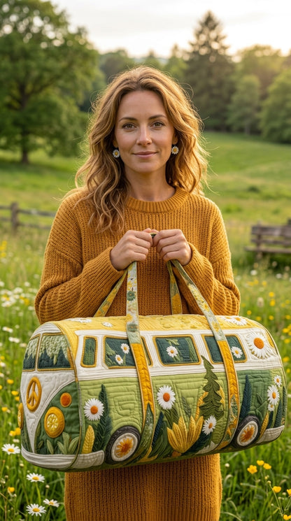 🔥Hot Sale 50% OFF✨Hippie Van Quilted Duffle Bag